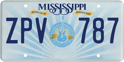 MS license plate ZPV787