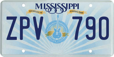MS license plate ZPV790