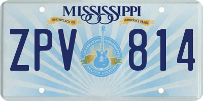 MS license plate ZPV814