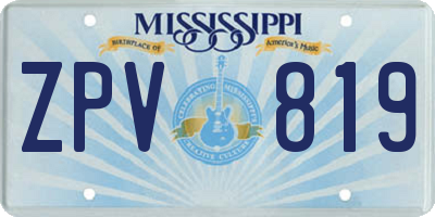 MS license plate ZPV819