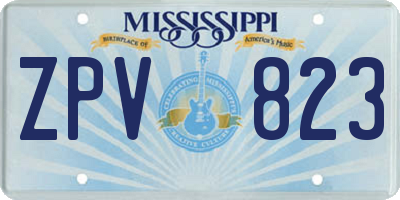 MS license plate ZPV823