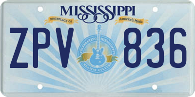 MS license plate ZPV836