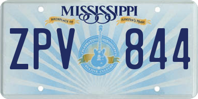 MS license plate ZPV844