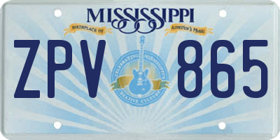 MS license plate ZPV865