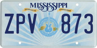 MS license plate ZPV873