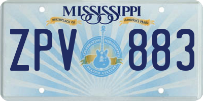 MS license plate ZPV883