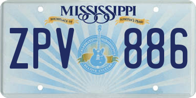 MS license plate ZPV886