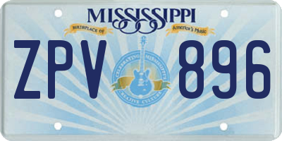 MS license plate ZPV896