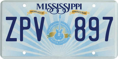 MS license plate ZPV897