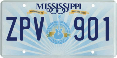 MS license plate ZPV901