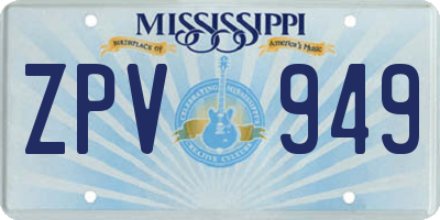 MS license plate ZPV949