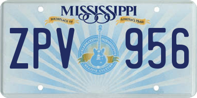 MS license plate ZPV956