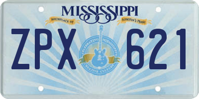 MS license plate ZPX621