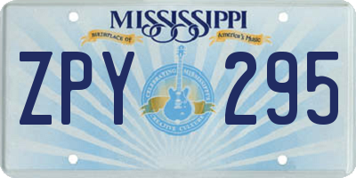 MS license plate ZPY295