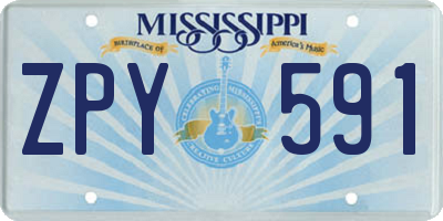 MS license plate ZPY591
