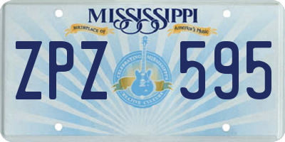 MS license plate ZPZ595