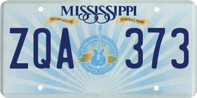 MS license plate ZQA373