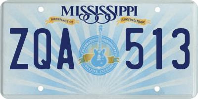 MS license plate ZQA513