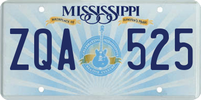 MS license plate ZQA525
