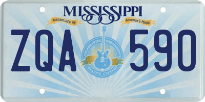 MS license plate ZQA590