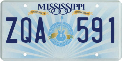 MS license plate ZQA591