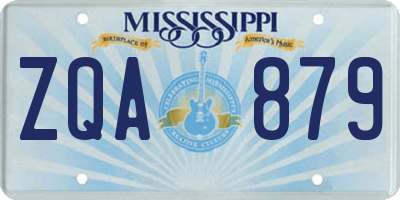 MS license plate ZQA879