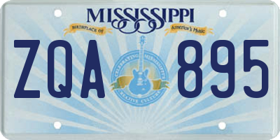 MS license plate ZQA895