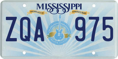 MS license plate ZQA975