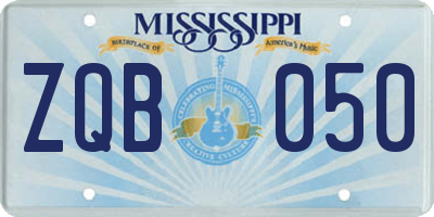 MS license plate ZQB050