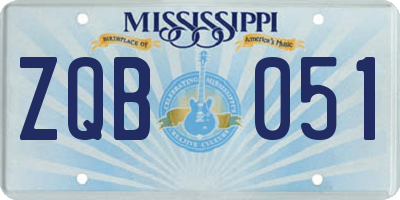 MS license plate ZQB051