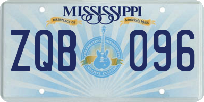 MS license plate ZQB096