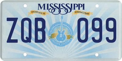 MS license plate ZQB099