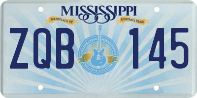MS license plate ZQB145