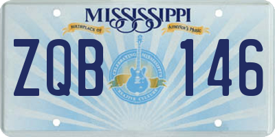 MS license plate ZQB146