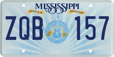 MS license plate ZQB157