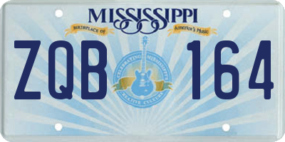 MS license plate ZQB164