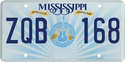 MS license plate ZQB168