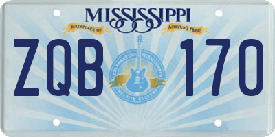 MS license plate ZQB170