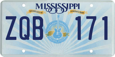 MS license plate ZQB171