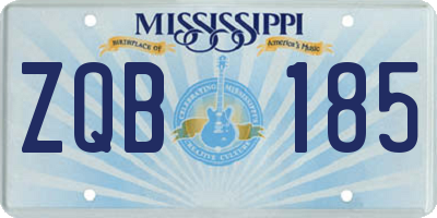 MS license plate ZQB185