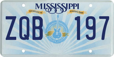 MS license plate ZQB197