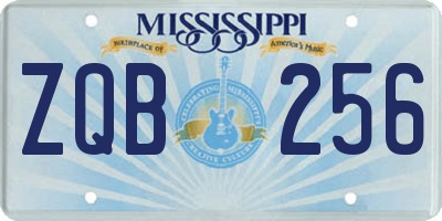 MS license plate ZQB256