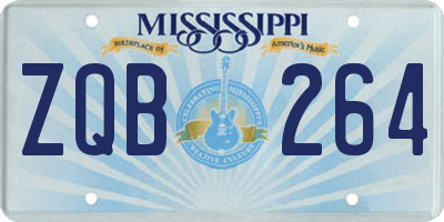 MS license plate ZQB264