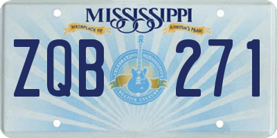MS license plate ZQB271
