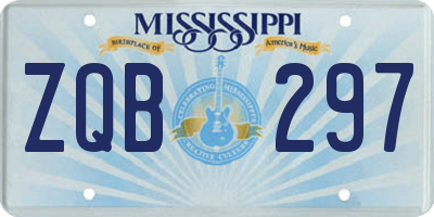 MS license plate ZQB297