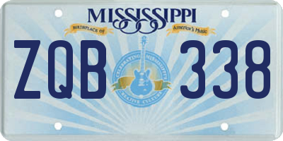 MS license plate ZQB338