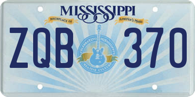 MS license plate ZQB370