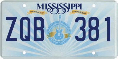 MS license plate ZQB381