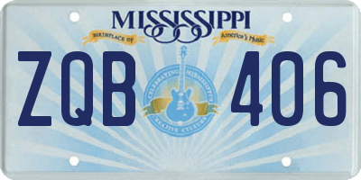 MS license plate ZQB406