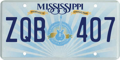 MS license plate ZQB407